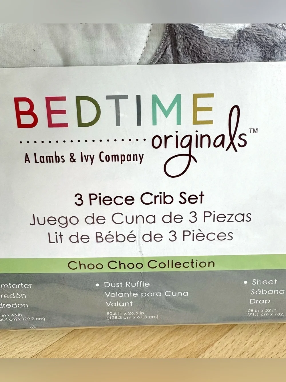 Lambs & Ivy Animal Train 3 Piece Crib Set – Choo Choo Collection Nursery Bedding